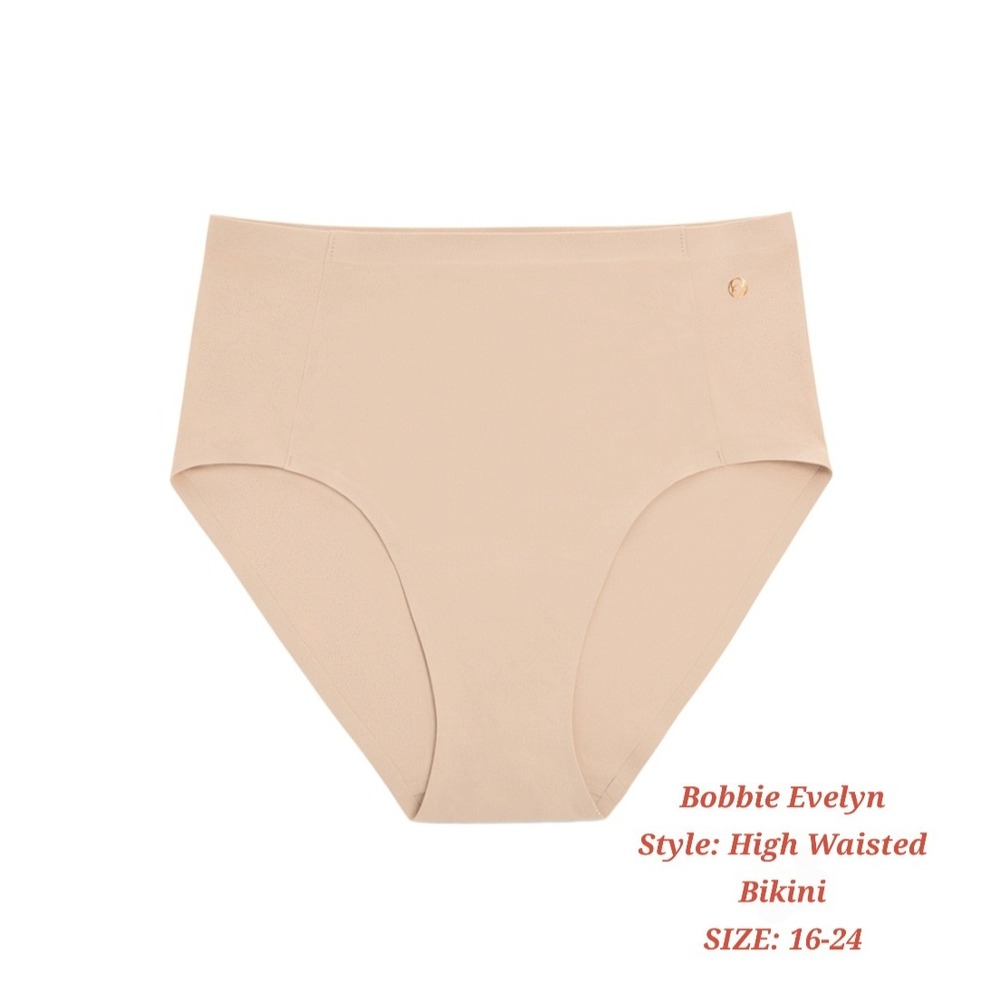 Evelyn & Bobbie High Waisted Bikini Petal Drift Beige Underwear 1704 Size 16-24